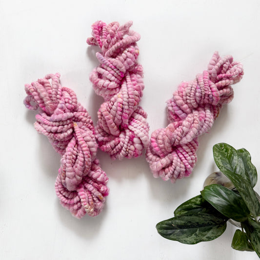 Candy Clouds Spiral Handspun Art Yarn