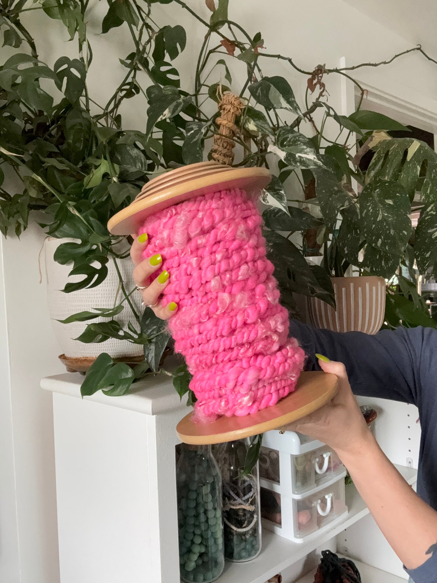 Electric Bubblegum Jumbo 2-Ply Handspun
