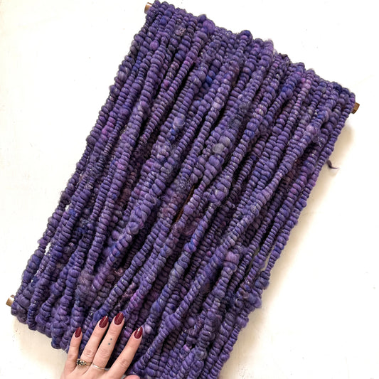 Night Orchid Bobble Coiled Handspun