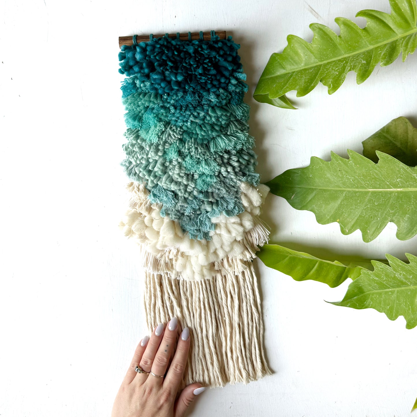 Teal Tide Shag Weaving