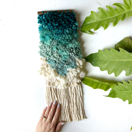 Teal Tide Shag Weaving