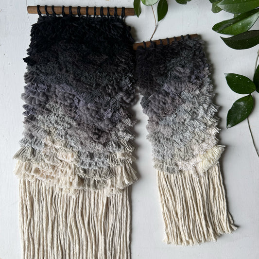 Grayscale Shag Weavings