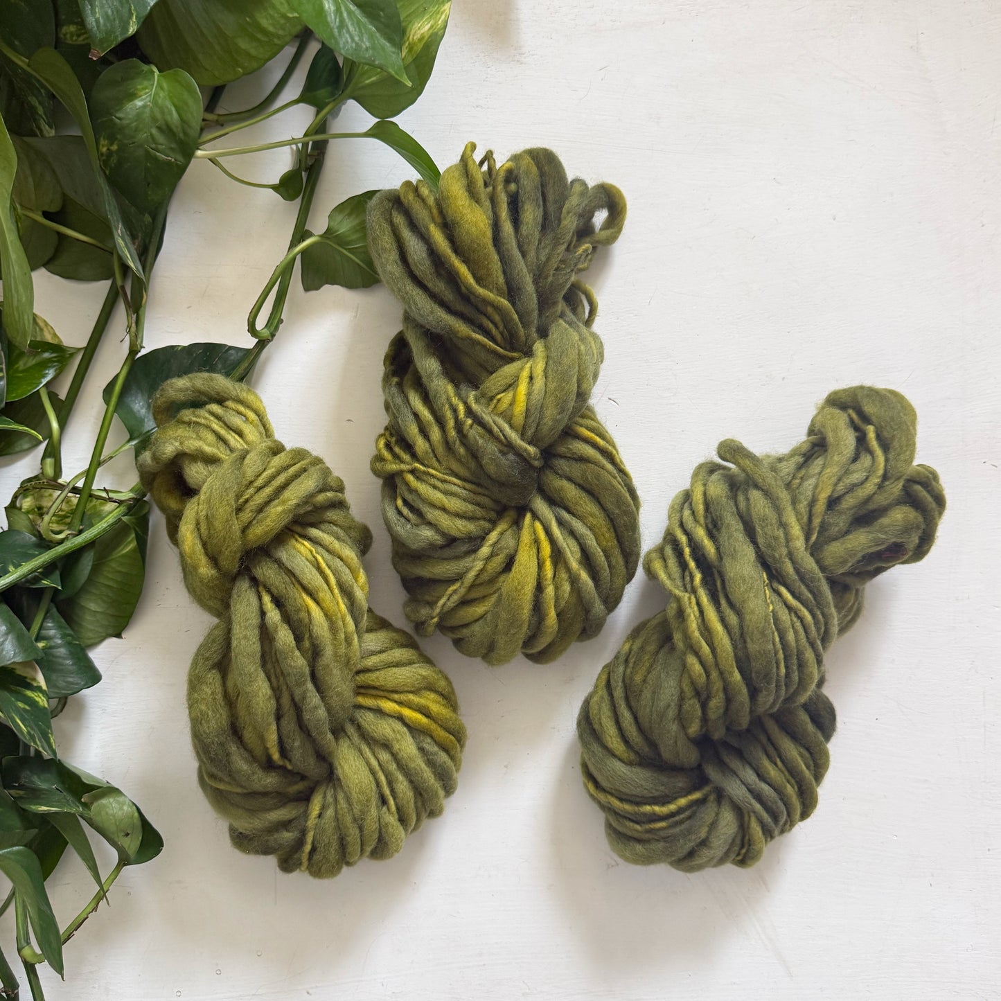 Thick and Thin Hand Dyed Art Yarn