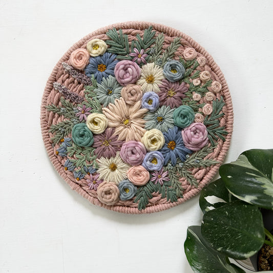 Eloise Woven Embroidered Hoop