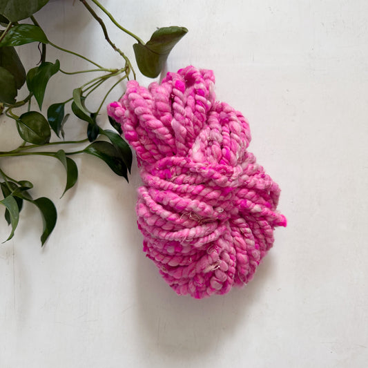 Electric Bubblegum Jumbo 2-Ply Handspun