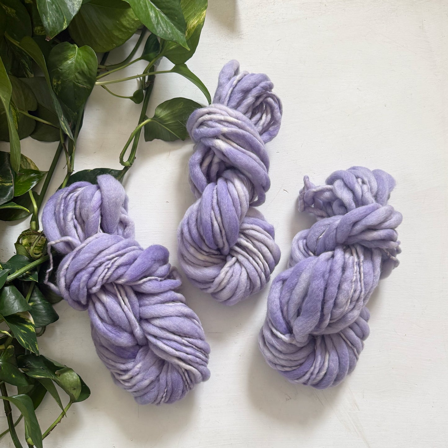 Thick and Thin Hand Dyed Art Yarn