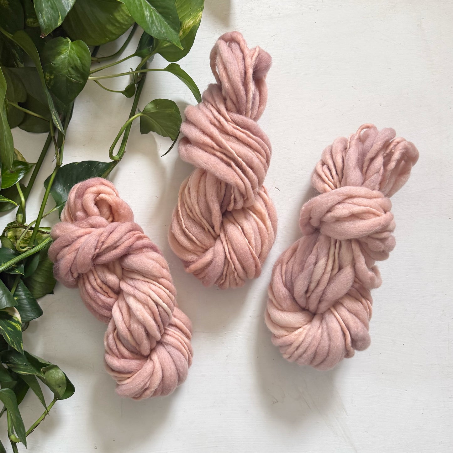 Thick and Thin Hand Dyed Art Yarn